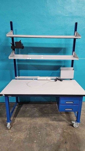 Rolling lab desk - 5', w/